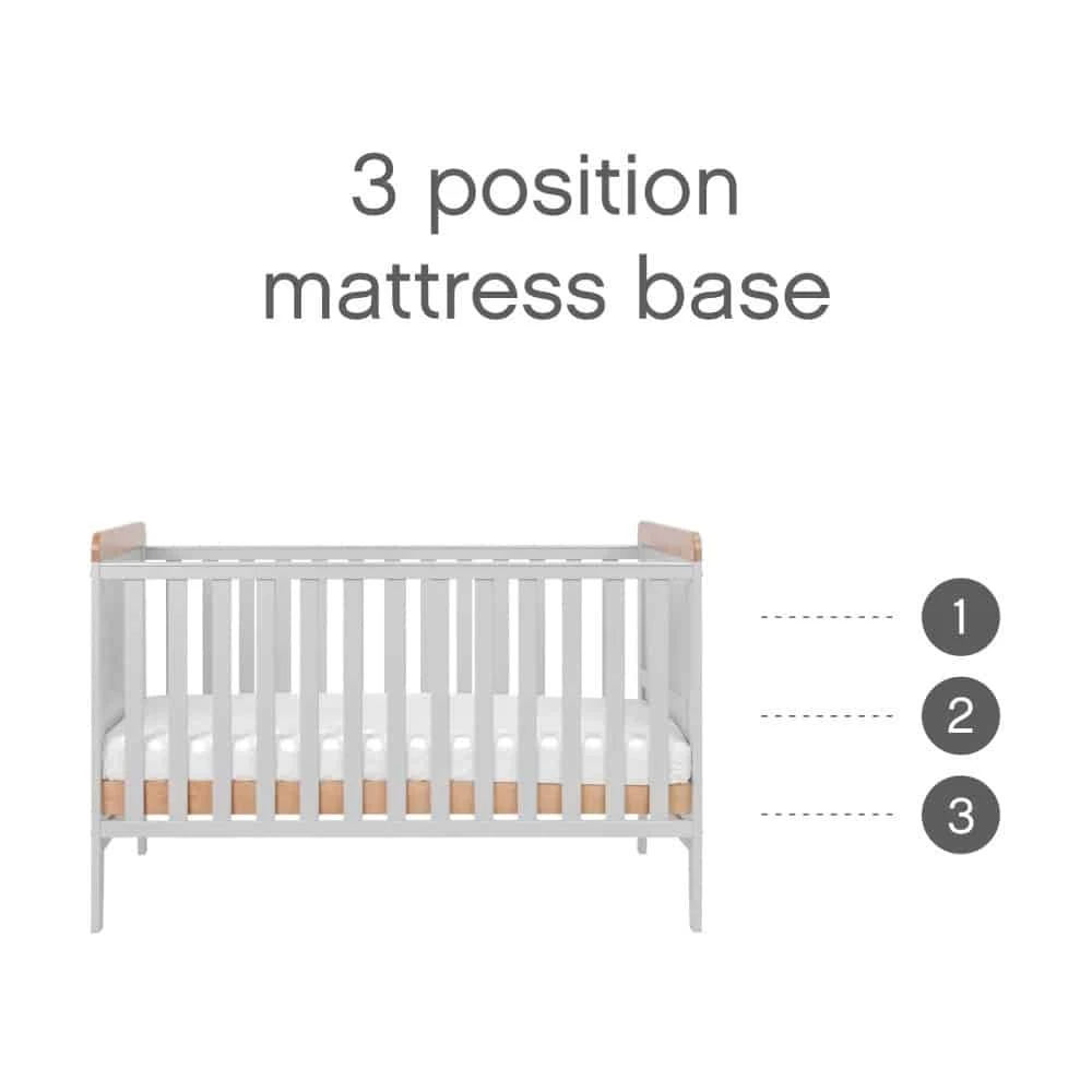 Tutti Bambini Rio Cot Bed, Changer And Mattress – Dove Grey/Oak 5 Tutti Bambini Rio Cot Bed, Changer And Mattress – Dove Grey/Oak - Image 5