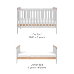 Tutti Bambini Rio Cot Bed, Changer And Mattress – Dove Grey/Oak 12 Tutti Bambini Rio Cot Bed, Changer And Mattress – Dove Grey/Oak -Kiddies Kingdom Store tutti bambini rio cot bed dove grey oak 6