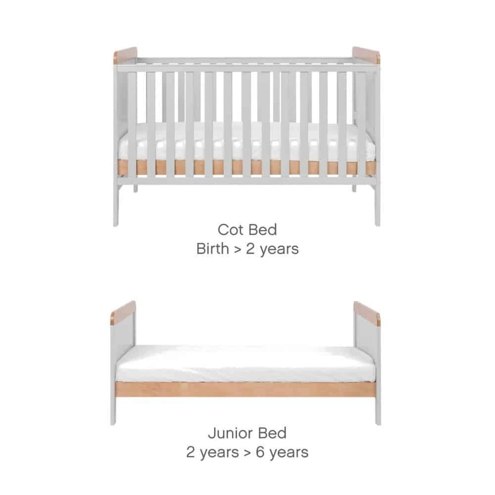 Tutti Bambini Rio 7 Piece Nursery Room Set With Shelves/Toy Box/Mattress – Dove Grey/Oak 7 Tutti Bambini Rio 7 Piece Nursery Room Set With Shelves/Toy Box/Mattress – Dove Grey/Oak - Image 7