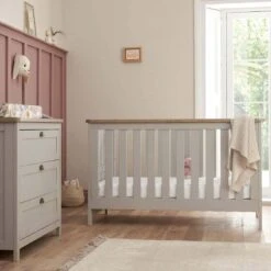 Tutti Bambini Verona 2 Piece Nursery Room Set – Dove Grey Oak