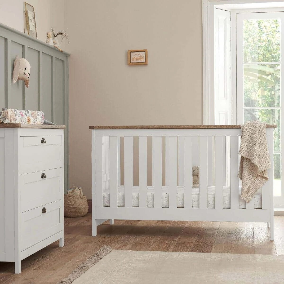 Tutti Bambini Verona 2 Piece Nursery Room Set – White Oak 1 Tutti Bambini Verona 2 Piece Nursery Room Set – White Oak