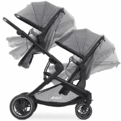 Hauck Melange Grey Atlantic Twin Stroller 35 Hauck Melange Grey Atlantic Twin Stroller -Kiddies Kingdom Store tutut 1 7
