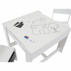 Liberty House Toys White Table And Chairs With Grey Bins 13 Liberty House Toys White Table And Chairs With Grey Bins -Kiddies Kingdom Store ty767