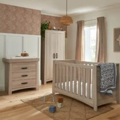 CuddleCo Isla 3 Piece Nursery Furniture Set – Ash
