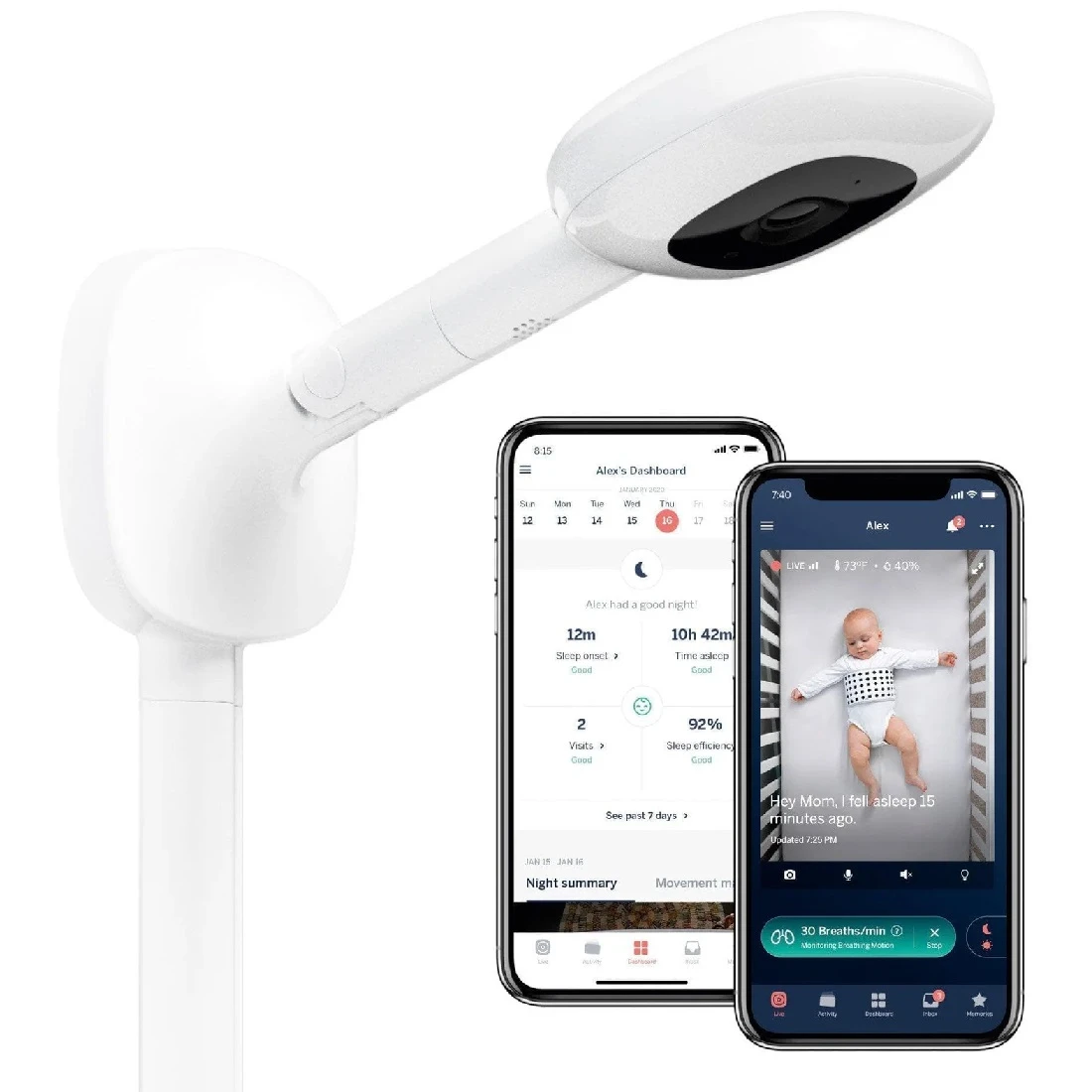 Nanit Pro Baby Monitor & Wall Mount – White 1 Nanit Pro Baby Monitor & Wall Mount – White