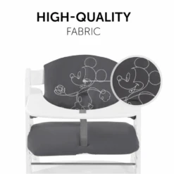 Hauck Alpha Highchair Pad Select – Mickey Mouse Anthracite -Kiddies Kingdom Store tyujj