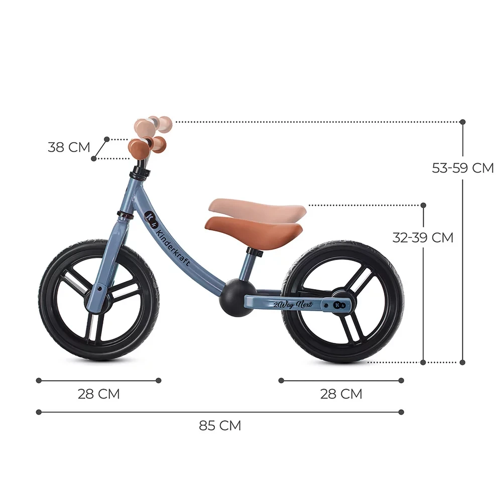 Kinderkraft Balance Bike 2WAY NEXT – Blue 3 Kinderkraft Balance Bike 2WAY NEXT – Blue - Image 3