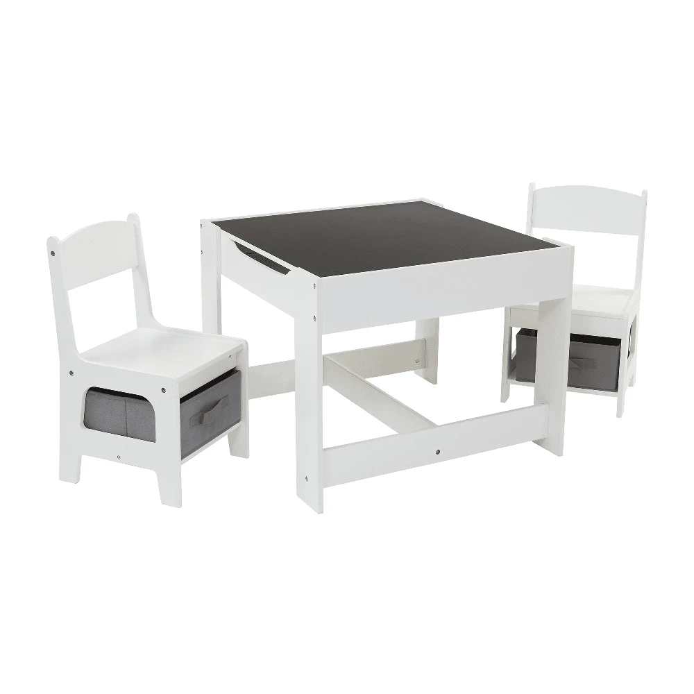 Liberty House Toys White Table And Chairs With Grey Bins 9 Liberty House Toys White Table And Chairs With Grey Bins - Image 9