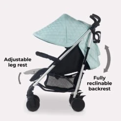 My Babiie Plus Stroller Quilted Aqua -Kiddies Kingdom Store u8hg