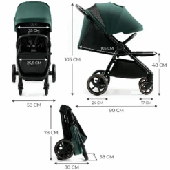 Kinderkraft Pushchair MITZY Jade Green -Kiddies Kingdom Store ueu6