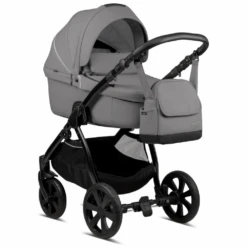 Noordi Fjordi Leather 2 In 1 Pram – Sleet -Kiddies Kingdom Store uiiu 1