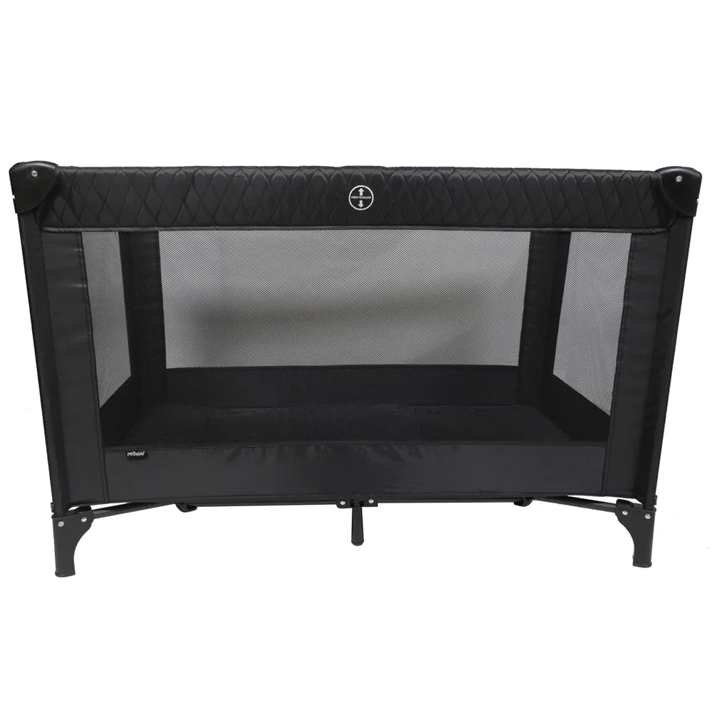 My Babiie Black Quilted Travel Cot 2 My Babiie Black Quilted Travel Cot - Image 2