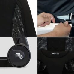 My Babiie Reclining Baby Bouncer – Black -Kiddies Kingdom Store vbdhfrtj