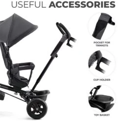 Kinderkraft Tricycle AVEO Malachite Grey -Kiddies Kingdom Store vdbHEar