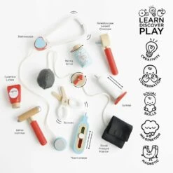 Le Toy Van Vintage Doctor Roleplay Wooden Kit 8 Le Toy Van Vintage Doctor Roleplay Wooden Kit -Kiddies Kingdom Store vdbghr 2
