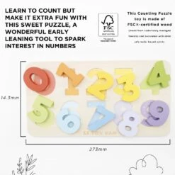 Le Toy Van Counting Wooden Numbers Shape Sorter 9 Le Toy Van Counting Wooden Numbers Shape Sorter -Kiddies Kingdom Store vdgry 10