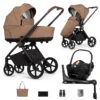 Venicci Claro 3-in-1 Travel System + 360 Base Travel System – Caramel
