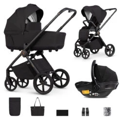 Venicci Claro 3 In 1 Maxi Cosi Pebble 360 Pro2 Travel System – Noir