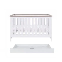 Tutti Bambini Verona Cot Bed With Underdrawer – White Oak