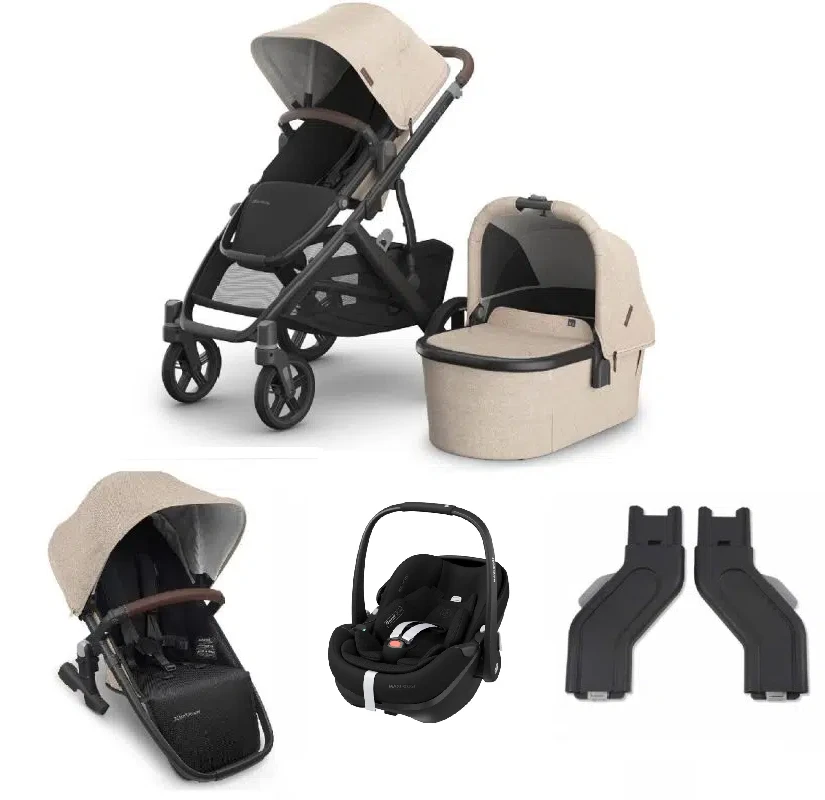 UPPAbaby VISTA V3 Double Stroller/Carrycot/Pebble 360 Pro2 – Liam + Optional Rotating Base 1 UPPAbaby VISTA V3 Double Stroller/Carrycot/Pebble 360 Pro2 – Liam + Optional Rotating Base