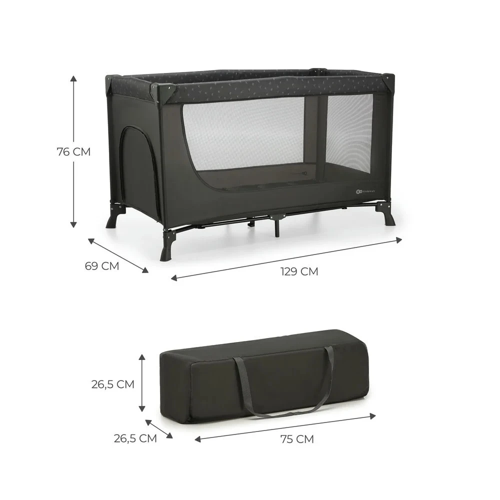 Kinderkraft Cot 2in1 JOY LIGHT – Grey 4 Kinderkraft Cot 2in1 JOY LIGHT – Grey - Image 4