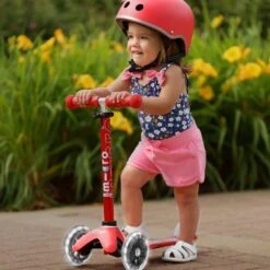 Mini Micro Scooter Light Up Wheels – Red 8 Mini Micro Scooter Light Up Wheels – Red -Kiddies Kingdom Store vsgdery 1