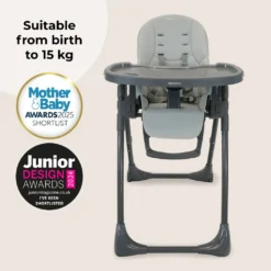 My Babiie Luxe Highchair – Grey -Kiddies Kingdom Store vsgheuk