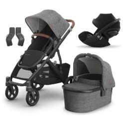 UPPAbaby VISTA V3 Travel System – Greyson + Cloud G + Optional Rotating Base