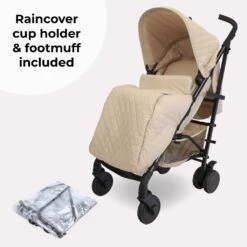 My Babiie Plus Stroller Quilted Sand -Kiddies Kingdom Store vzgdhryut6i