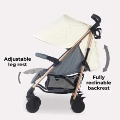 My Babiie Plus Stroller Quilted Champagne -Kiddies Kingdom Store vzsgey4