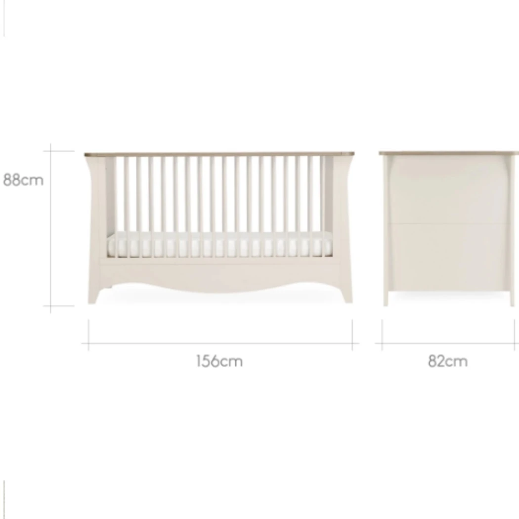 CuddleCo Clara Cot Bed – Cashmere/Ash 4 CuddleCo Clara Cot Bed – Cashmere/Ash - Image 4
