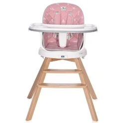 Lorelli Napoli High Chair With 360° Rotaion – Pink -Kiddies Kingdom Store wE