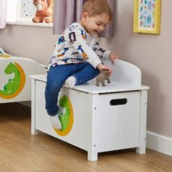 Liberty House Toys Kid’s Wooden Dinosaur Toy Box -Kiddies Kingdom Store wt36475u6