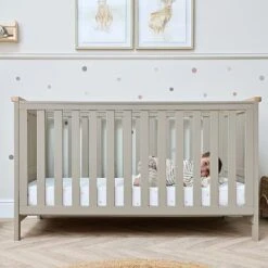 Tutti Bambini Misha Cot Bed – Mushroom/Golden Oak -Kiddies Kingdom Store y6ujhg
