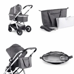 Babymore Memore V2 Pram Pushchair 11 Piece Chrome -Kiddies Kingdom Store ygiyi 2