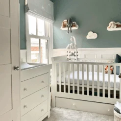 Mamas & Papas Mia 2 Piece Nursery Set White -Kiddies Kingdom Store yhuy