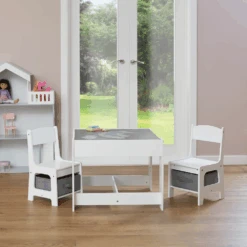 Liberty House Toys White Table And Chairs With Grey Bins 14 Liberty House Toys White Table And Chairs With Grey Bins -Kiddies Kingdom Store yu78 3