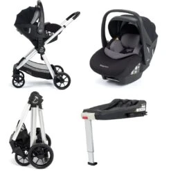 Mimi Travel System Pecan I-Size Car Seat With ISOFIX Base – Silver -Kiddies Kingdom Store yu8