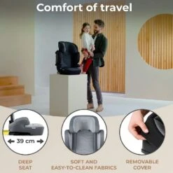 Kinderkraft XPAND 2 I-Size Car Seat Grey -Kiddies Kingdom Store yui7