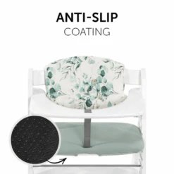 Hauck Alpha Highchair Pad Select – Jersey Leaves Mint -Kiddies Kingdom Store yujuy 1
