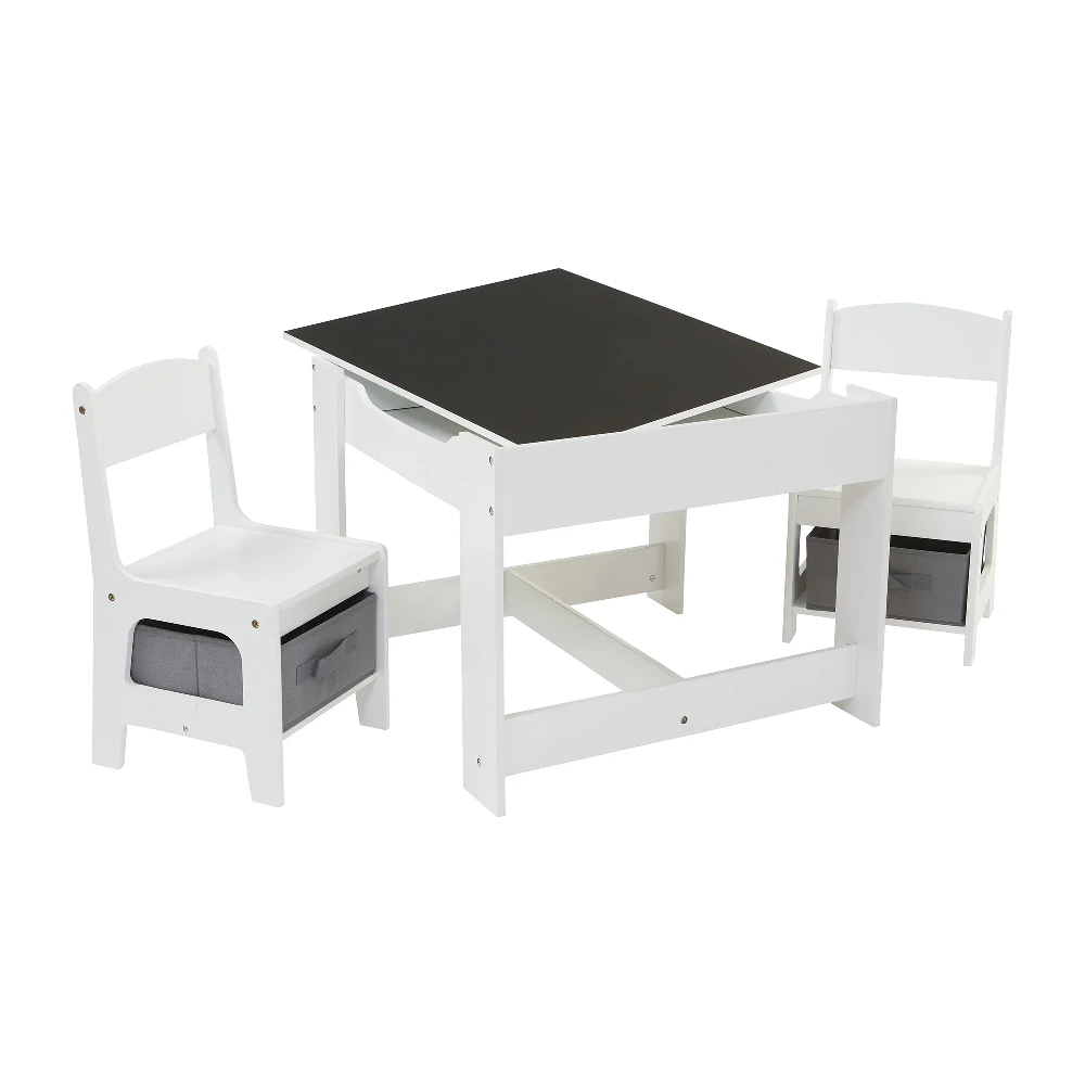 Liberty House Toys White Table And Chairs With Grey Bins 7 Liberty House Toys White Table And Chairs With Grey Bins - Image 7