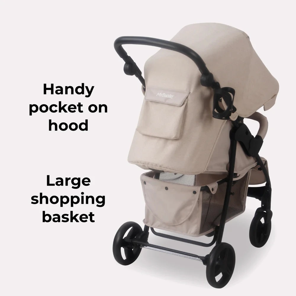 My Babiie Plus Pushchair – Oatmeal 8 My Babiie Plus Pushchair – Oatmeal - Image 8