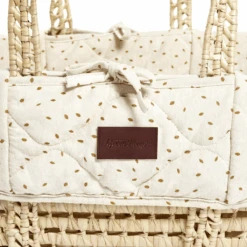 Little Green Sheep Natural Knitted Moses Basket & Mattress Printed Linen 6 Little Green Sheep Natural Knitted Moses Basket & Mattress Printed Linen -Kiddies Kingdom Store zscvsfv