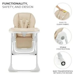 Kinderkraft High Chair 2in1 TUMMIE Beige -Kiddies Kingdom Store zsdgerhy5u86