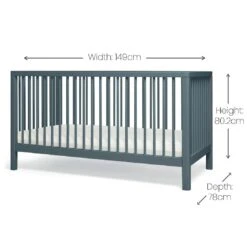 Mamas & Papas Solo Cot Bed And Mattress – Slate -Kiddies Kingdom Store zsgedy