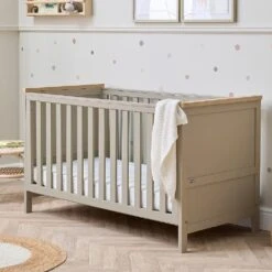 Tutti Bambini Misha Cot Bed β Mushroom/Golden Oak