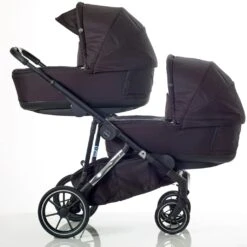 Mee-Go UNO+ Twin Newborn Tandem Bundle Black/Chrome