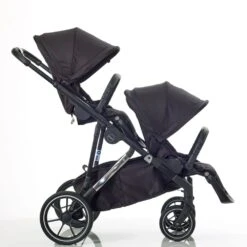 Mee-Go UNO+ Twin Newborn Tandem Bundle Black/Chrome -Kiddies Kingdom Store zvsfrwr3