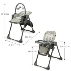 Kinderkraft High Chair 2in1 TUMMIE Grey -Kiddies Kingdom Store zvsgey4 2 2