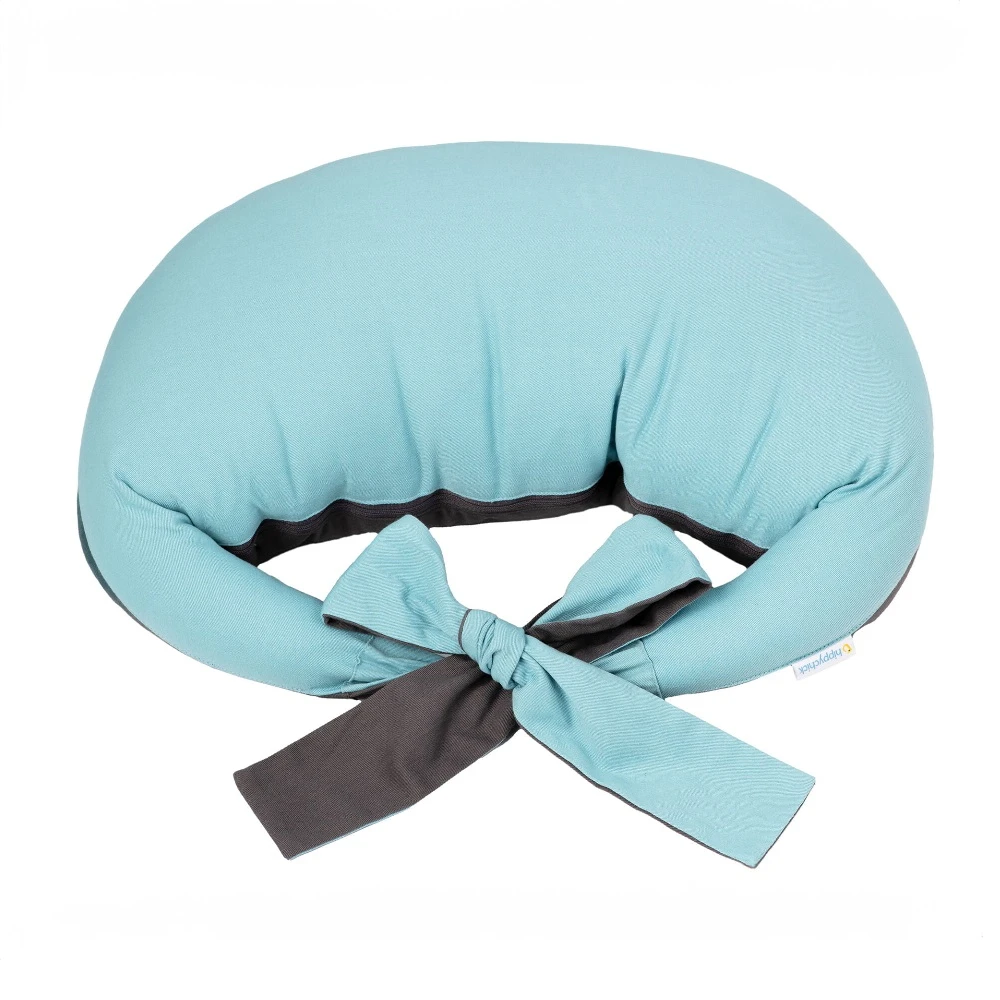 Hippychick Feeding Pillow – Charcoal And Reef Blue 1 Hippychick Feeding Pillow – Charcoal And Reef Blue